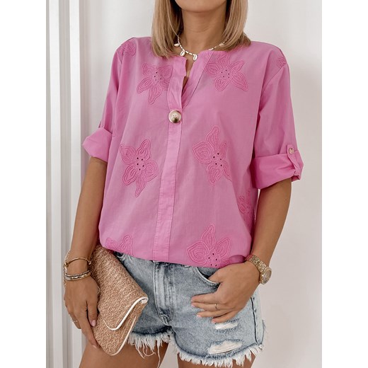 bluzka ibara różowa uni ze sklepu UBRA w kategorii Bluzki damskie - zdjęcie 172328555