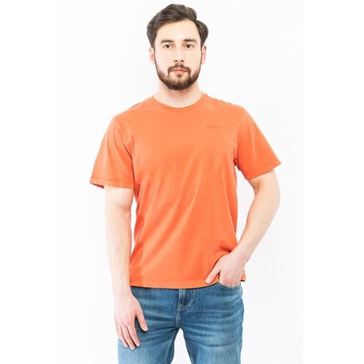 t-shirt męski pepe jeans pm508664 pomarańczowy ze sklepu Royal Shop w kategorii T-shirty męskie - zdjęcie 172329456