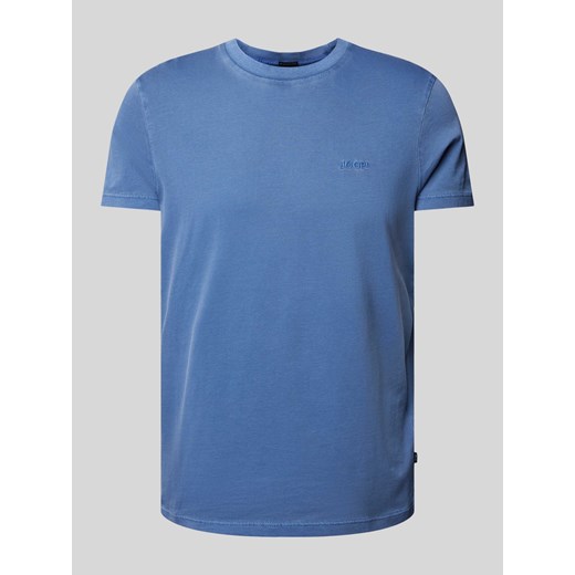T-shirt z prążkowanym,okrągłym dekoltem model ‘Paris’ ze sklepu Peek&Cloppenburg  w kategorii T-shirty męskie - zdjęcie 172329586