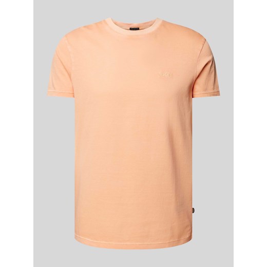 T-shirt z prążkowanym,okrągłym dekoltem model ‘Paris’ ze sklepu Peek&Cloppenburg  w kategorii T-shirty męskie - zdjęcie 172329727