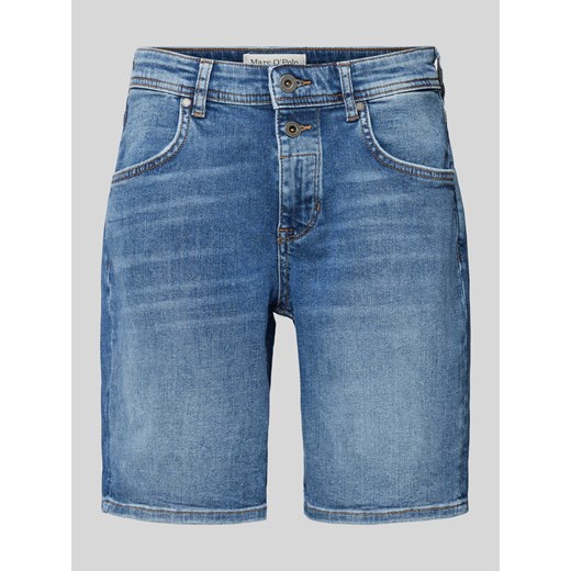 Bermudy jeansowe o kroju regular fit z listwą guzikową ze sklepu Peek&Cloppenburg  w kategorii Szorty - zdjęcie 172329797