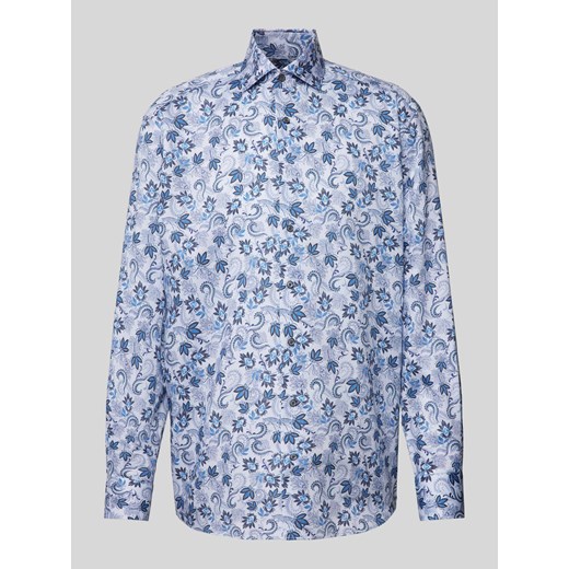Koszula biznesowa o kroju comfort fit ze wzorem na całej powierzchni ze sklepu Peek&Cloppenburg  w kategorii Koszule męskie - zdjęcie 172330055