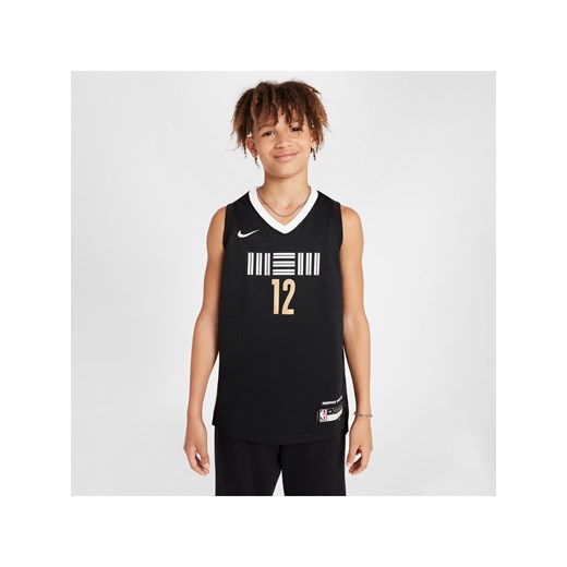 Koszulka dla dużych dzieci Nike Dri-FIT NBA Swingman Ja Morant Memphis Grizzlies City Edition 2023/24 - Czerń ze sklepu Nike poland w kategorii T-shirty chłopięce - zdjęcie 172330178