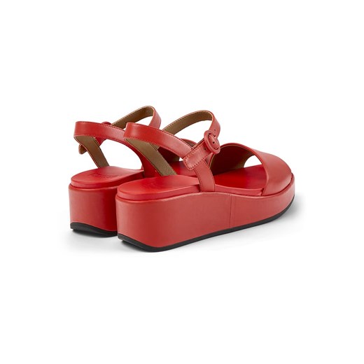 Camper Skórzane sandały w kolorze czerwonym Camper 37 wyprzedaż Limango Polska