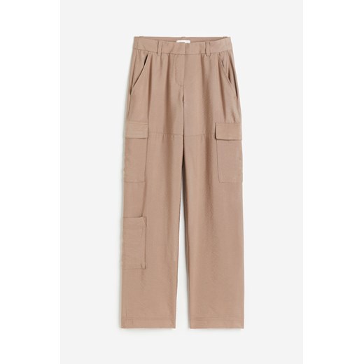 H & M - Spodnie cargo - Brązowy ze sklepu H&M w kategorii Spodnie damskie - zdjęcie 172330489