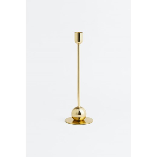 H & M - Wysoki świecznik metalowy - Złoty ze sklepu H&M w kategorii Świeczniki - zdjęcie 172330526