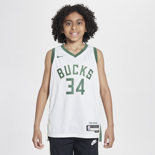 Koszulka dla dużych dzieci Nike NBA Swingman Milwaukee Bucks Association Edition Nike XL Nike poland