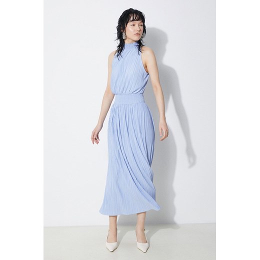 Samsoe Samsoe sukienka kolor niebieski maxi rozkloszowana ze sklepu PRM w kategorii Sukienki - zdjęcie 172332646