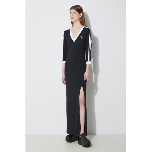 adidas Originals sukienka kolor czarny maxi dopasowana IK0439 ze sklepu PRM w kategorii Sukienki - zdjęcie 172332648