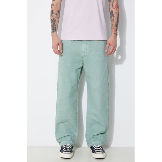 Human Made spodnie bawełniane Garment Dyed Painter Pants kolor zielony proste HM27PT008 ze sklepu PRM w kategorii Spodnie męskie - zdjęcie 172333676