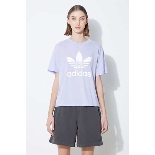adidas Originals t-shirt damski kolor fioletowy IN8439 XL PRM