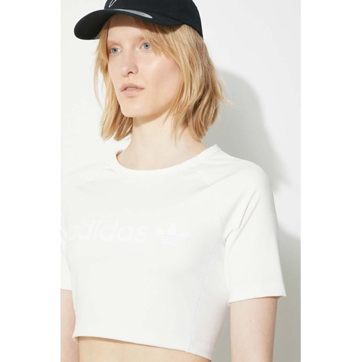 adidas Originals t-shirt damski kolor biały IT9847 ze sklepu PRM w kategorii Bluzki damskie - zdjęcie 172333909