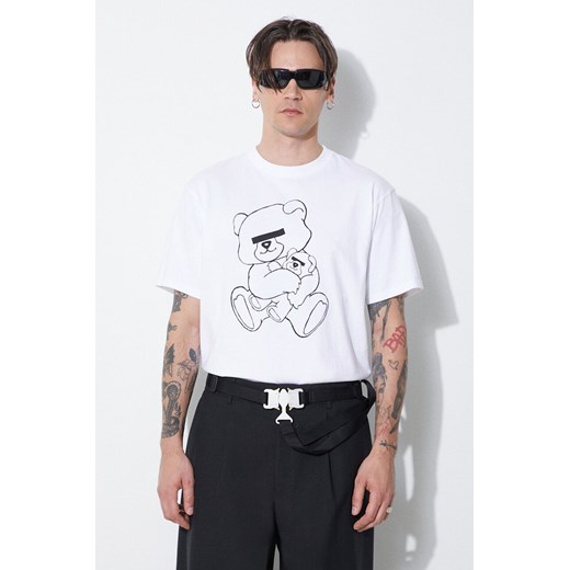 Undercover t-shirt bawełniany męski kolor biały z nadrukiem UB0D3802 ze sklepu PRM w kategorii T-shirty męskie - zdjęcie 172333957