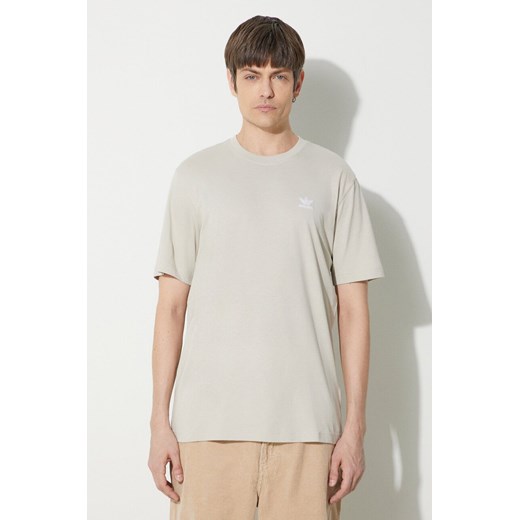 adidas Originals t-shirt bawełniany Essential Tee męski kolor szary z aplikacją IR9689 ze sklepu PRM w kategorii T-shirty męskie - zdjęcie 172333975