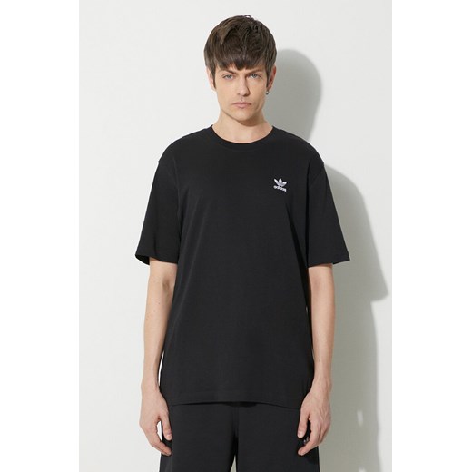adidas Originals t-shirt bawełniany Essential Tee męski kolor czarny z aplikacją IR9690 ze sklepu PRM w kategorii T-shirty męskie - zdjęcie 172333977