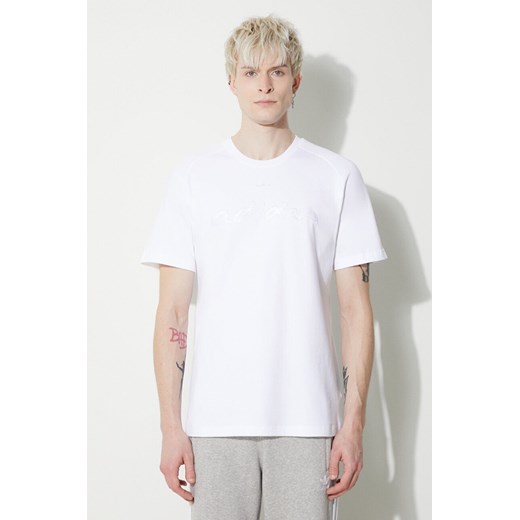 adidas Originals t-shirt bawełniany Fashion Graphic męski kolor biały z aplikacją IT7494 ze sklepu PRM w kategorii T-shirty męskie - zdjęcie 172334015