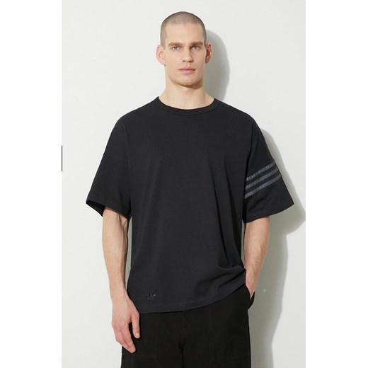 adidas Originals t-shirt bawełniany męski kolor czarny z aplikacją  IR9452 ze sklepu PRM w kategorii T-shirty męskie - zdjęcie 172334027