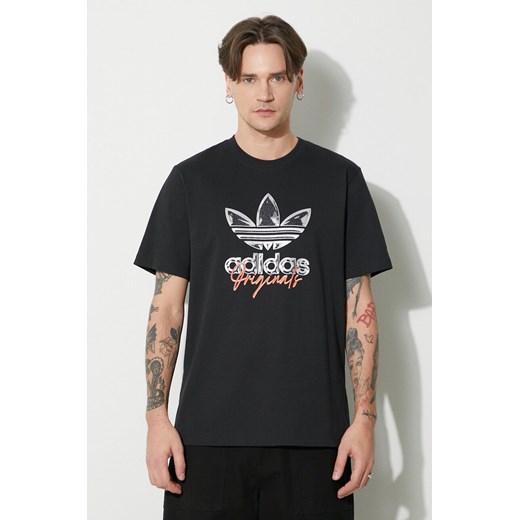 adidas Originals t-shirt bawełniany męski kolor czarny z nadrukiem IS0227 ze sklepu PRM w kategorii T-shirty męskie - zdjęcie 172334049