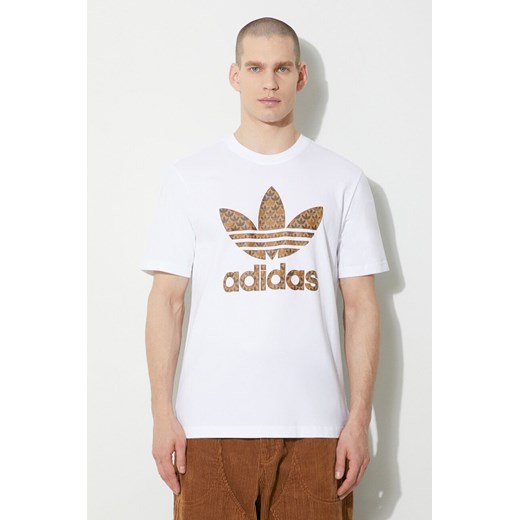 adidas Originals t-shirt bawełniany męski kolor biały z nadrukiem IS2932 ze sklepu PRM w kategorii T-shirty męskie - zdjęcie 172334079