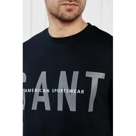 T-shirt męski Gant z napisami 