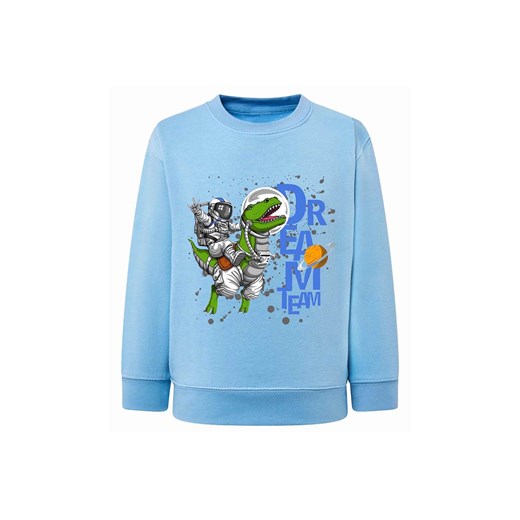 Dzianinowa bluza nierozpinana Astronauta & Dinozaur błękitna ze sklepu 5.10.15 w kategorii Bluzy chłopięce - zdjęcie 172338365