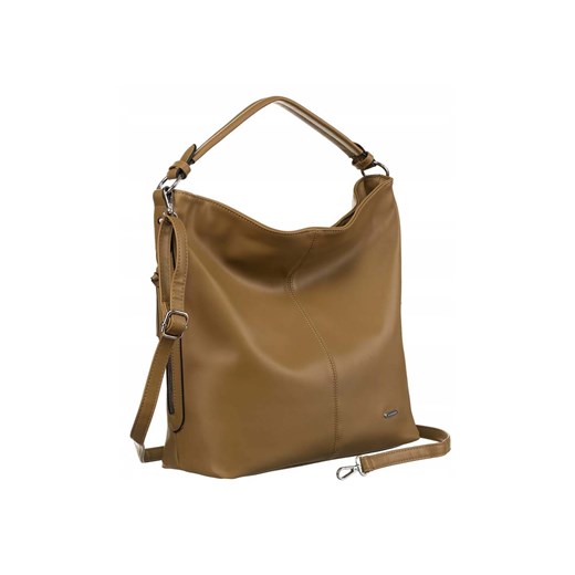 Klasyczna shopperka beżowa ze skóry ekologicznej - Rovicky ze sklepu 5.10.15 w kategorii Torby Shopper bag - zdjęcie 172338447