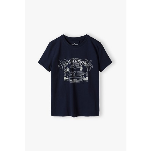 T-shirt chłopięcy granatowy - California - Lincoln&Sharks ze sklepu 5.10.15 w kategorii T-shirty chłopięce - zdjęcie 172338518