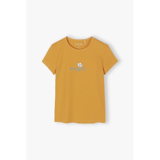 T-shirt dziewczęcy dzianinowy - Smile ze sklepu 5.10.15 w kategorii Bluzki dziewczęce - zdjęcie 172338549