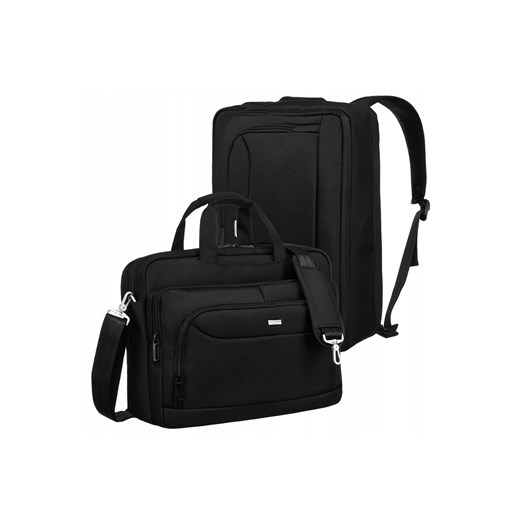 Czarna torba-plecak 2w1 na laptopa - Peterson ze sklepu 5.10.15 w kategorii Plecaki - zdjęcie 172338565