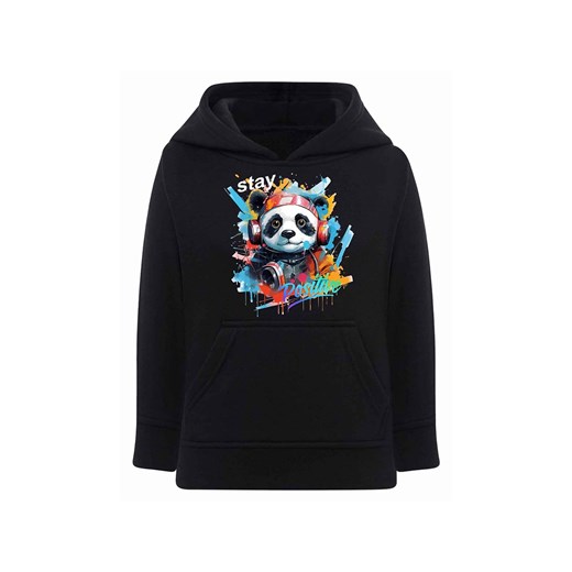 Czarna chłopięca bluza kangurka z kapturem- Panda ze sklepu 5.10.15 w kategorii Bluzy chłopięce - zdjęcie 172338579