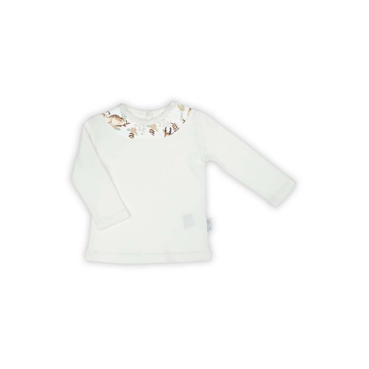 Bluzka dziewczęca z długim rękawem w kolorze ecru ze sklepu 5.10.15 w kategorii Kaftaniki i bluzki - zdjęcie 172338605