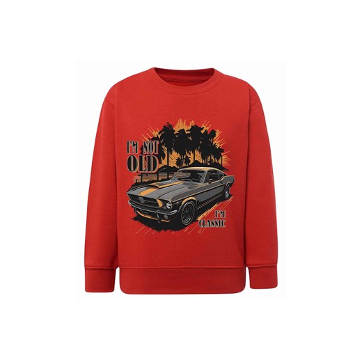 Chłopięca bluza z nadrukiem Auto muscle car czerwona ze sklepu 5.10.15 w kategorii Bluzy chłopięce - zdjęcie 172338618