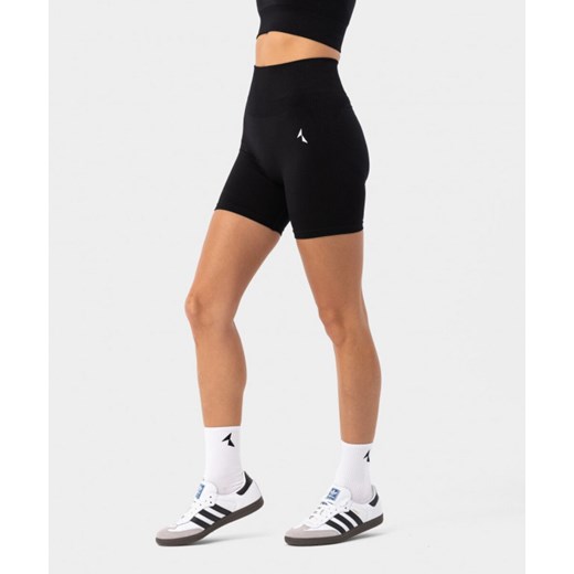 Damskie legginsy treningowe krótkie Carpatree Blaze Seamless Shorts - czarne ze sklepu Sportstylestory.com w kategorii Szorty - zdjęcie 172338885