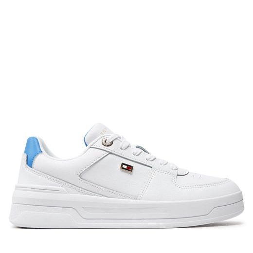 Sneakersy Tommy Hilfiger Flag Basket Sneaker FW0FW08081 Biały ze sklepu eobuwie.pl w kategorii Buty sportowe damskie - zdjęcie 172339308