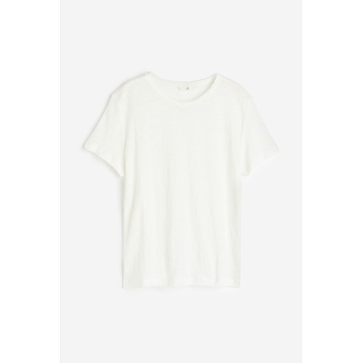 H & M - Lniany top - Biały ze sklepu H&M w kategorii Bluzki damskie - zdjęcie 172339839
