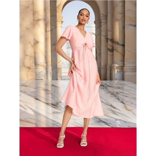 Sinsay - Sukienka midi - różowy ze sklepu Sinsay w kategorii Sukienki - zdjęcie 172341676