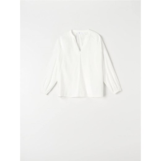 Sinsay - Koszula z wiskozy - biały ze sklepu Sinsay w kategorii Koszule damskie - zdjęcie 172341935