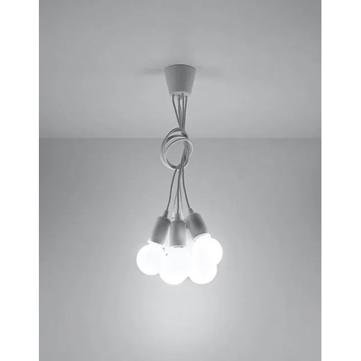 Biała loftowa lampa wisząca zwisy - EX543-Diegi Lumes One Size Edinos.pl
