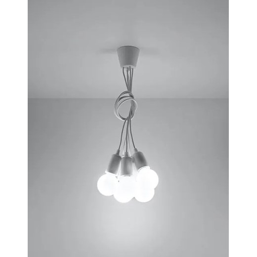Biała loftowa lampa wisząca zwisy - EX543-Diegi Lumes One Size Edinos.pl