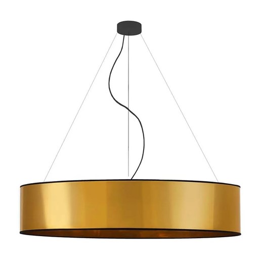 Złota lampa wisząca z okrągłym abażurem 100 cm - EX326-Portona ze sklepu Edinos.pl w kategorii Lampy wiszące - zdjęcie 172342537