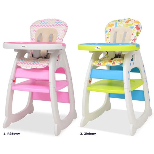 Różowe krzesełko dziecięce do karmienia 3w1 - Atis Elior One Size Edinos.pl