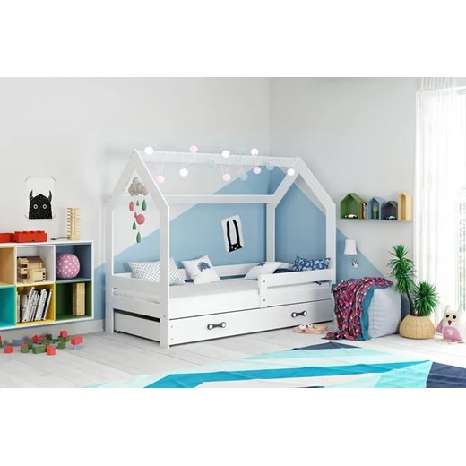 Białe łóżko domek dla dziecka 80x160 - Bambino Elior One Size Edinos.pl