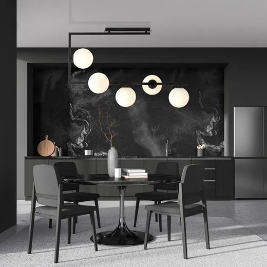 Modernistyczna lampa sufitowa z mlecznymi kloszami - D108-Emea Lumes One Size Edinos.pl