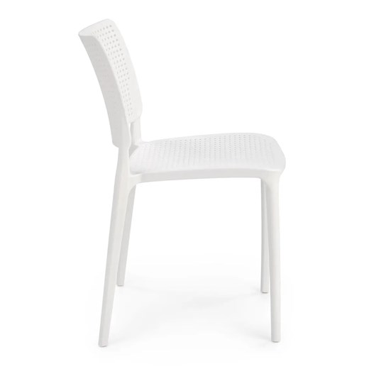Białe minimalistyczne krzesło sztaplowane - Imros Elior One Size Edinos.pl