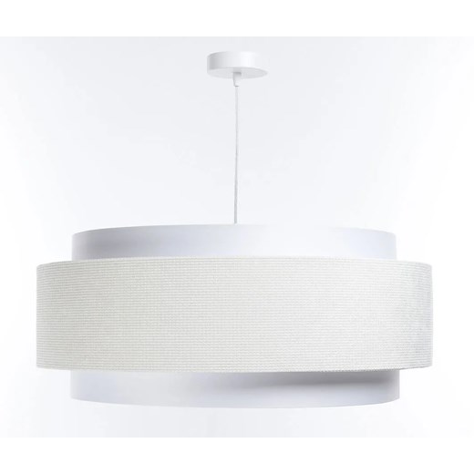Biała lampa wisząca z dwuczęściowym kloszem L2-N22 ze sklepu Edinos.pl w kategorii Lampy wiszące - zdjęcie 172343115