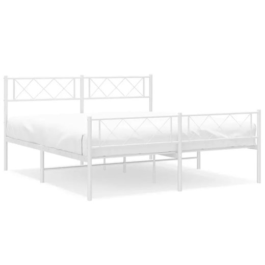 Białe industrialne metalowe łóżko 120x200 cm - Espux Elior One Size Edinos.pl