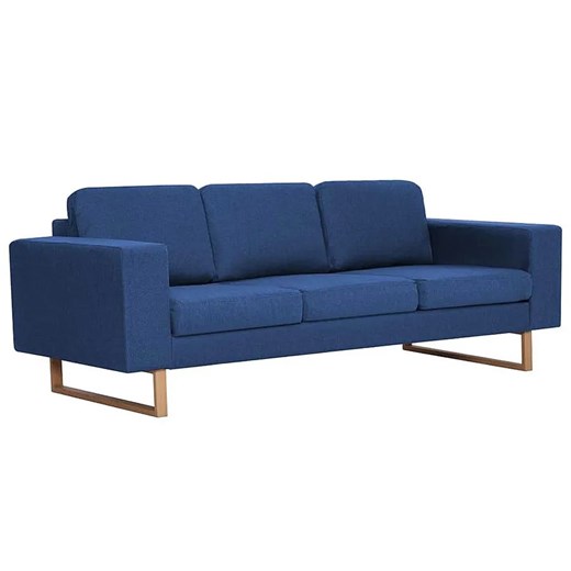 Granatowa elegancka trzyosobowa sofa F8-C69 ze sklepu Edinos.pl w kategorii Sofy i kanapy - zdjęcie 172343178