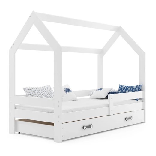 Białe łóżko domek dla dziecka 80x160 - Bambino ze sklepu Edinos.pl w kategorii Łóżka dziecięce - zdjęcie 172343438
