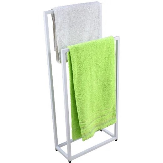 Biały podwójny stojak na ręczniki 45 cm - Sarsa 3X Elior One Size Edinos.pl