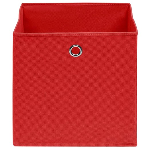 Zestaw czerwonych pudełek z materiału 4 sztuki - Fiwa 4X Elior One Size okazja Edinos.pl